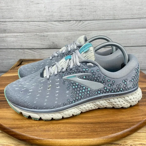 Brooks Shoes Brooks Womens Glycerin Grey Aqua Running Shoe